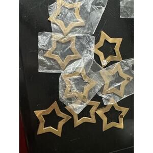8 Brass stars vintage solid bras